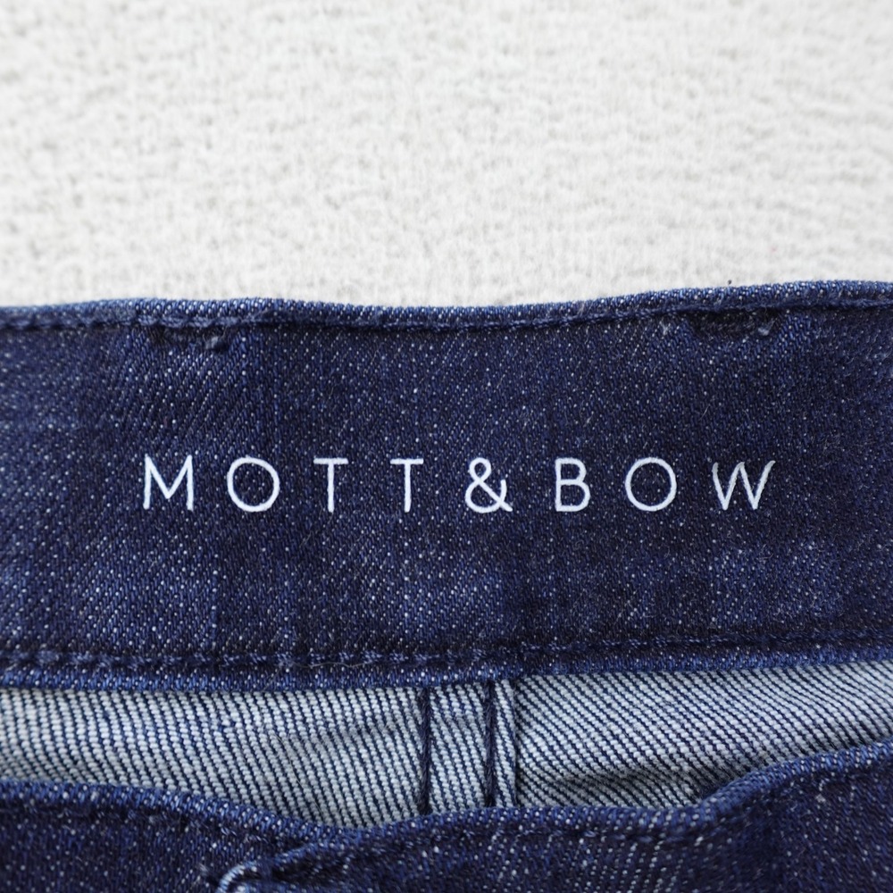 Mott and Bow Straight Crosby Jeans Mens 36 Blue Denim Stretch Dark Wash Pants - Picture 9 of 16